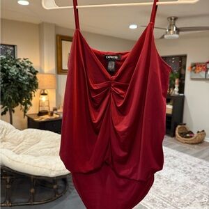 Express Burgundy Sleeveless Top